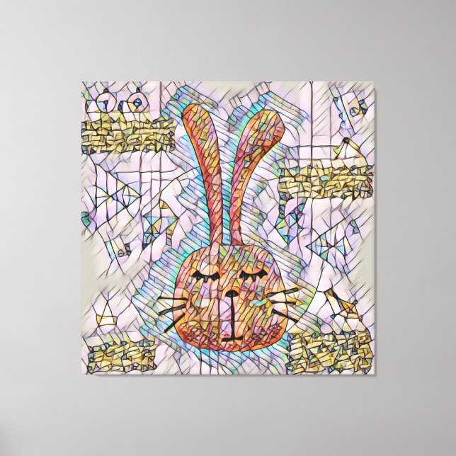 Toile lapin Abstrait (Recto)