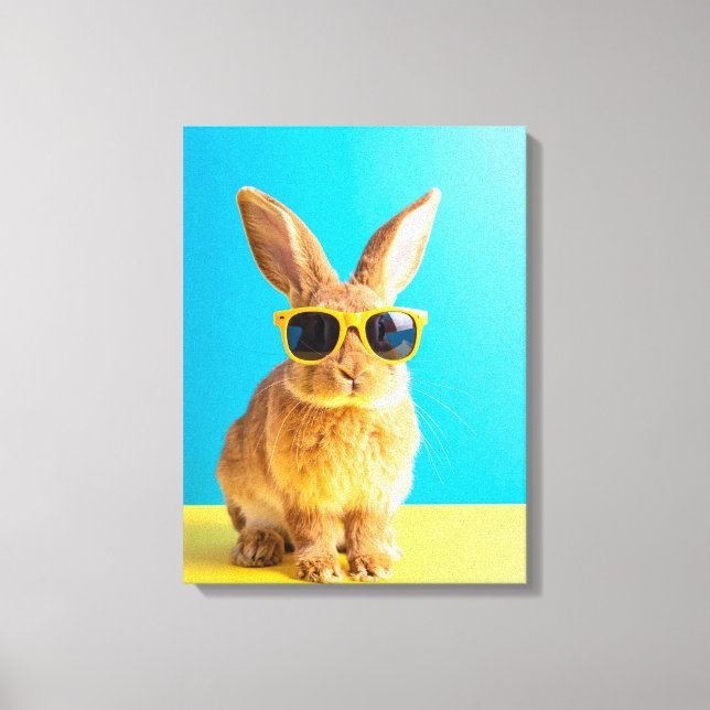 Toile lapin avec lunettes de soleil (Recto)