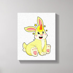 Toile Lapin comme licorne