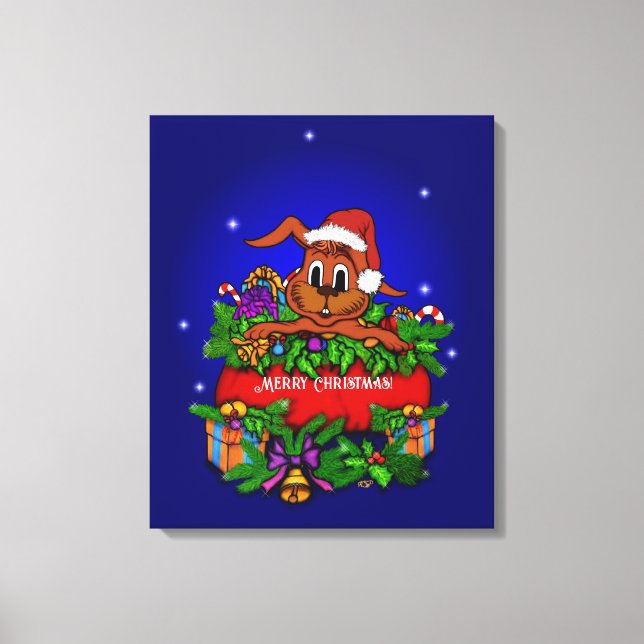 Toile Lapin de Noël (Recto)