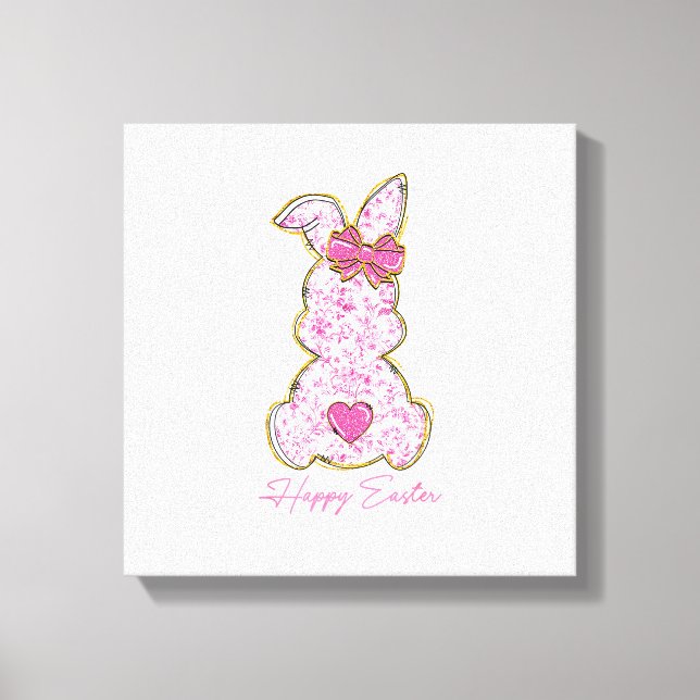 Toile Lapin de Pâques Heureuses Filles de Pâques Femmes  (Recto)