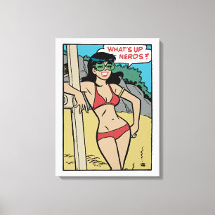 Toile Lapin de plage bronzé Bikini Girl • Qu'est-ce que 