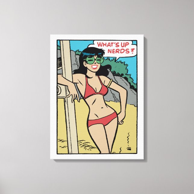 Toile Lapin de plage bronzé Bikini Girl • Qu'est-ce que  (Recto)