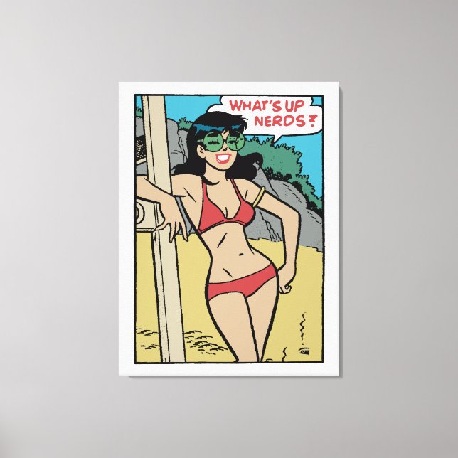 Toile Lapin de plage bronzé Bikini Girl • Qu'est-ce que  (Recto)