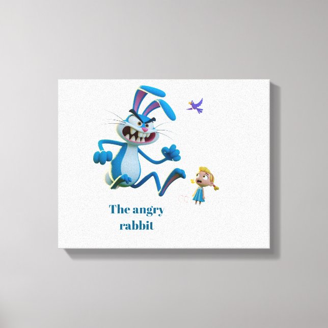 Toile lapin en colère  (Recto)