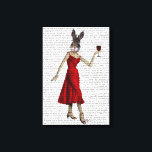 Toile Lapin en robe rouge<br><div class="desc">Animaux et nature</div>