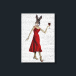 Toile Lapin en robe rouge<br><div class="desc">Animaux et nature</div>