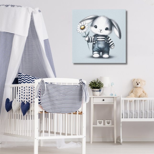 Toile Lapin Garçon Whimsical (Créateur téléchargé)