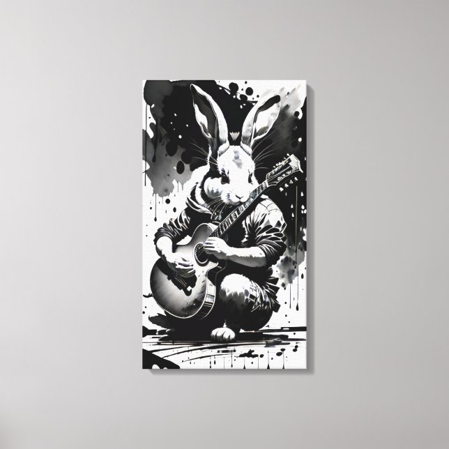 Toile lapin guitare (Recto)