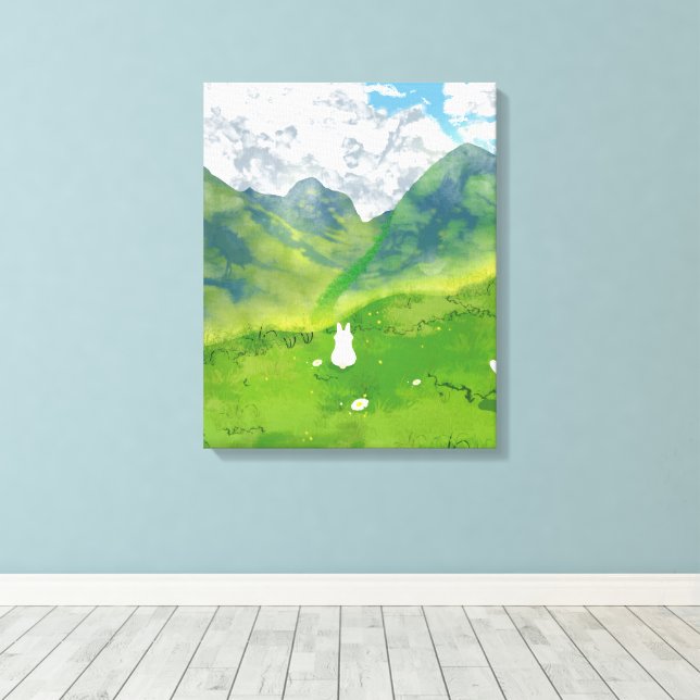 Toile Lapin mignon à Mountain View (Insitu (Plancher de Bois))
