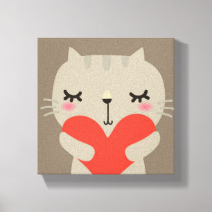 Toile Lapin mignon avec amour