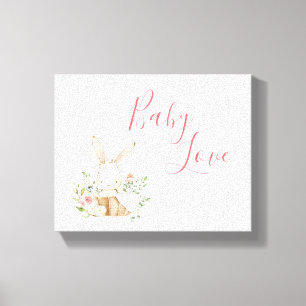 Toile Lapin rose animal lapin