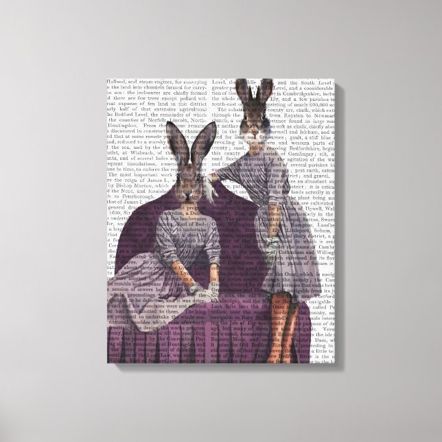 Toile Lapins en pourpre (Recto)