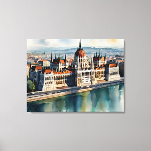 Toile L'aquarelle de Budapest