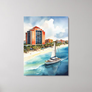 Toile L'aquarelle de Cancun