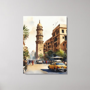 Toile L'aquarelle du Caire