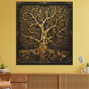 Toile L'Arbre de Vie Relief encadré Art Golden Owl Ed