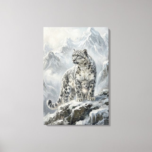 Toile L'Archétype du Protecteur du Léopard des Neiges (Recto)