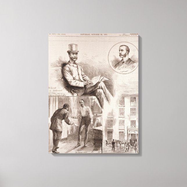 Toile L'arrestation de M. C.S. Parnell, député (Recto)