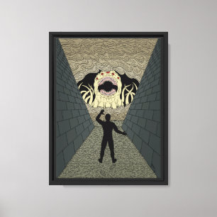 Toile L'arrivée du dévoreur, étrange art d'horreur