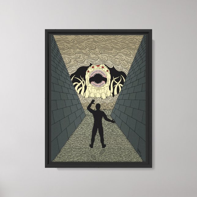 Toile L'arrivée du dévoreur, étrange art d'horreur (Recto)