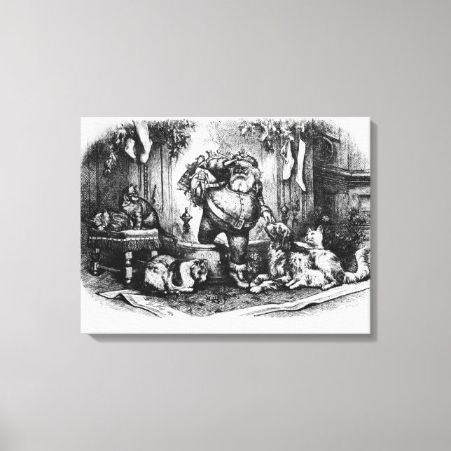 Toile L'arrivée du Père Noël, 1872 (Recto)