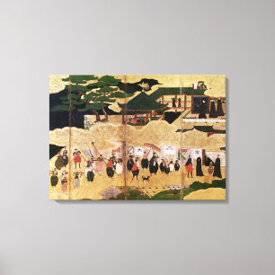 Toile L'arrivée du Portugais au Japon 2