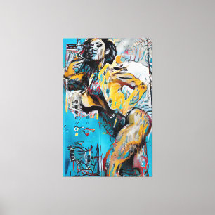 Toile L'art Abstrait 'Déterminé' de la femme