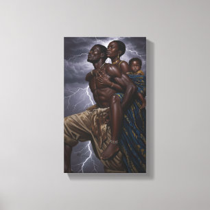 Toile L'art de la force familiale   Décor mural inspiran