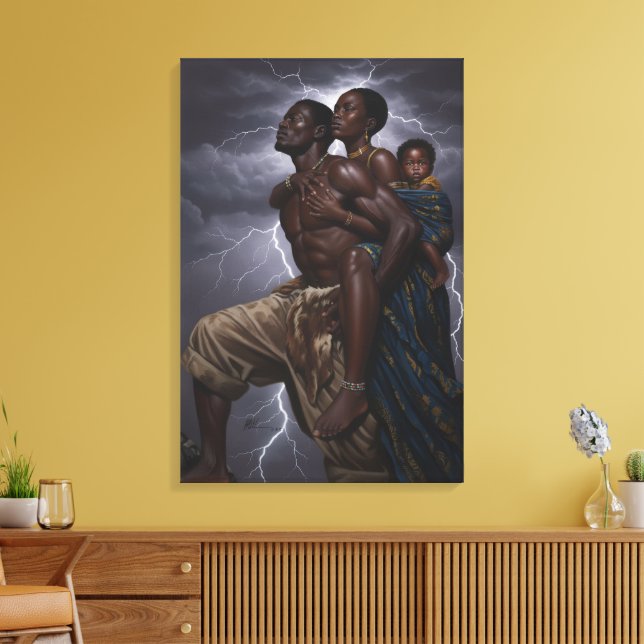 Toile L'art de la force familiale | Décor mural inspiran (Insitu(Salon))