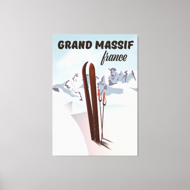Toile L'art de l'affiche du Grand Massif de France. (Recto)