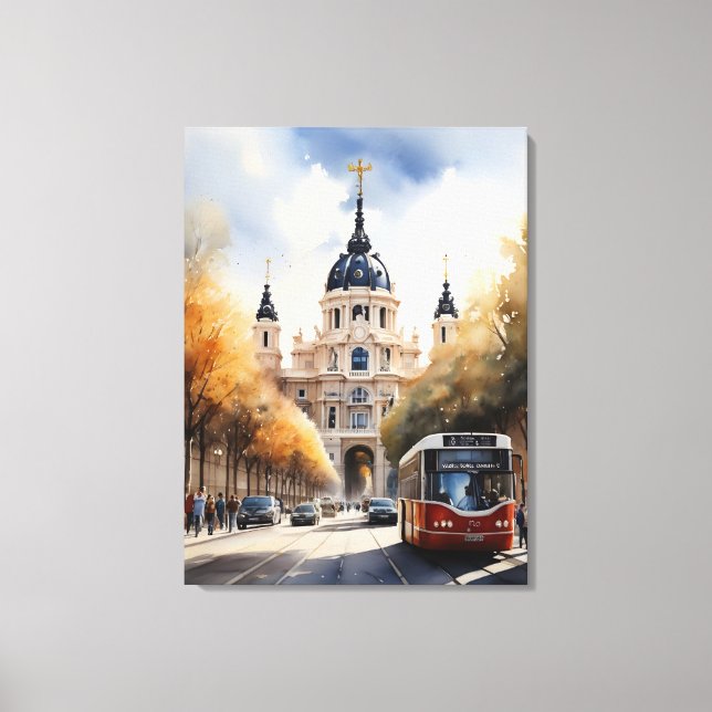 Toile L'art de l'aquarelle à Madrid (Recto)