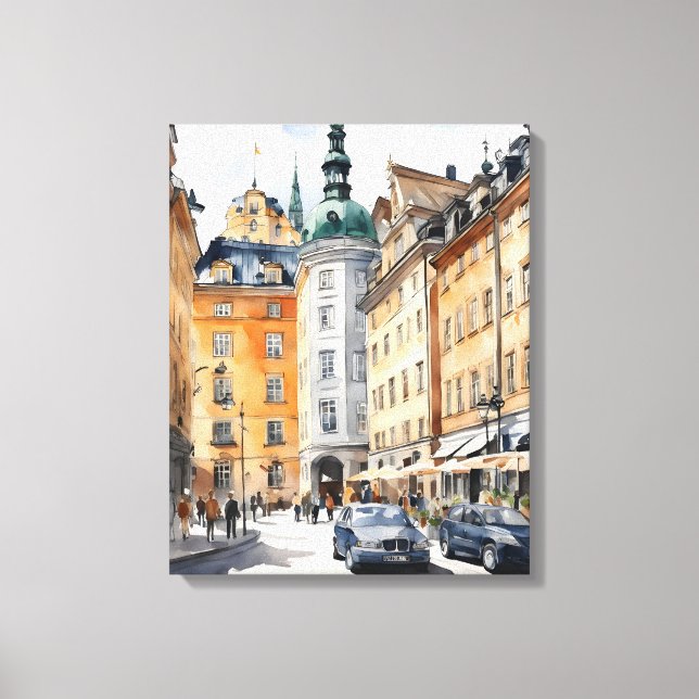 Toile L'art de l'aquarelle de Stockholm (Recto)