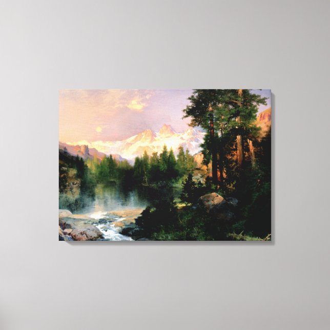 Toile L'art de Thomas Moran, Les Trois Tetons (Recto)