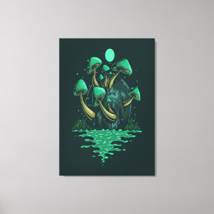 Toile L'art des champignons