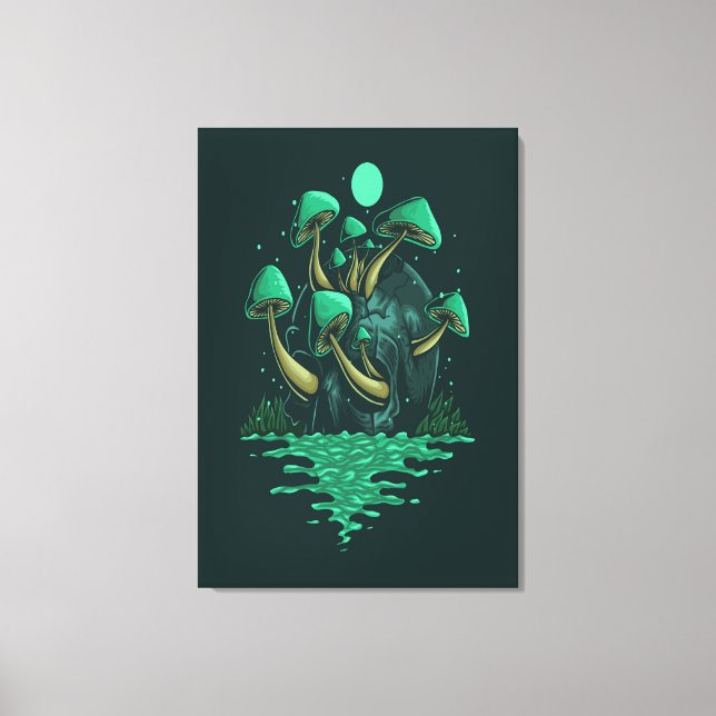 Toile L'art des champignons (Recto)