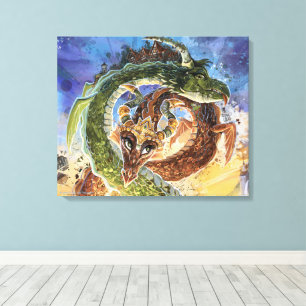 Toile L'art des dragons qui s'élèvent