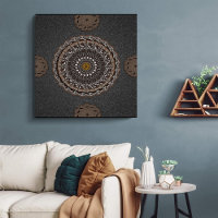 L'art du kaki crocodylus porosus mandala