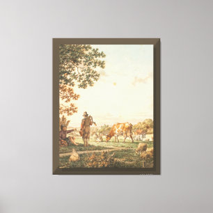Toile L'art du village de Zazzle