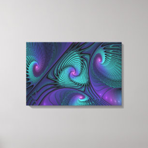 Toile L'art fractal abstrait moderne violet rencontre tu