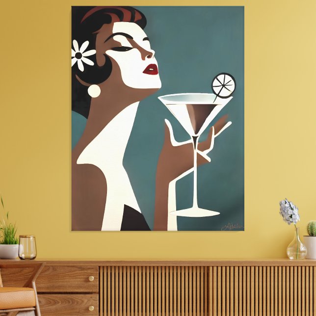 Toile L'art moderne du milieu du siècle La DIva Martini (Insitu(Salon))