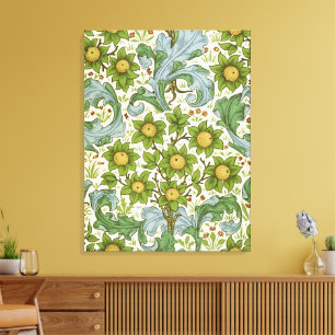 Toile L'art nouveau du motif de verger de William Morris
