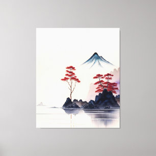 Toile L'art paysager japonais vintage