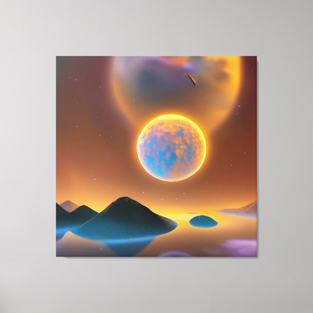 Toile L'art paysagère de la lune (Recto)
