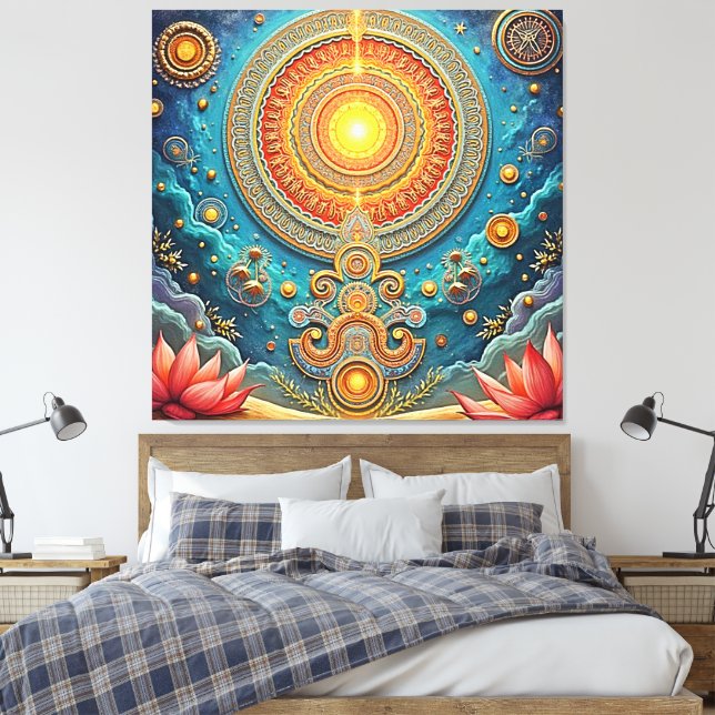Toile L'art spirituel Mandala (Insitu(Chambre))