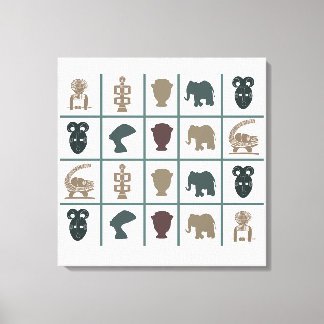 Toile L'art tribal abstrait africain (Recto)