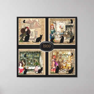 Toile L'art vintage d'Anton Pieck à personnaliser