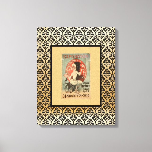 Toile L'artiste français Willette Exposition (Recto)