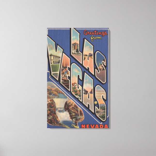 Toile Las Vegas, Nevada - Grandes Lettres Scènes 2 (Recto)