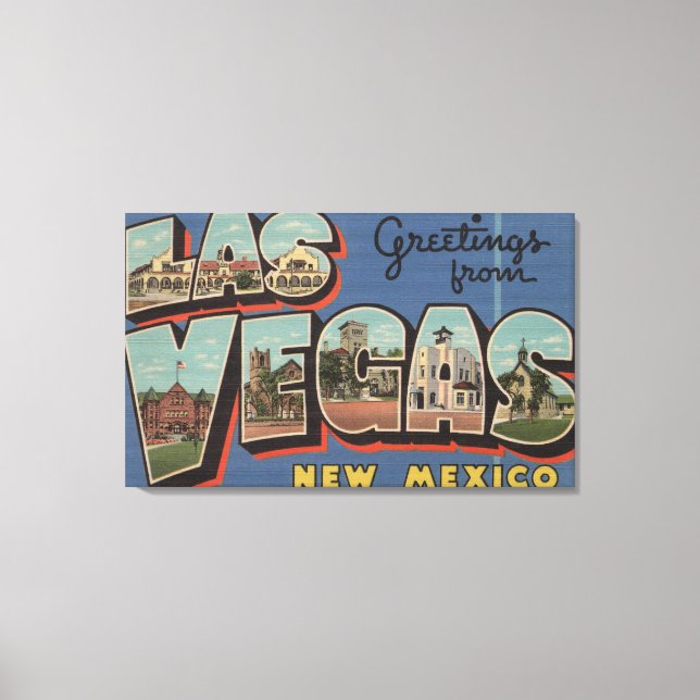 Toile Las Vegas, Nouveau-Mexique - Scènes de grandes let (Recto)